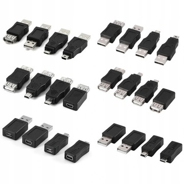 12W1 ADAPTER MINI MĘSKI ŻEŃSKI KONWERTER USB2.0