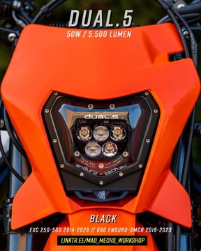 LED LAMPA DUAL.5 KTM 690 2019-2021 BLACK
