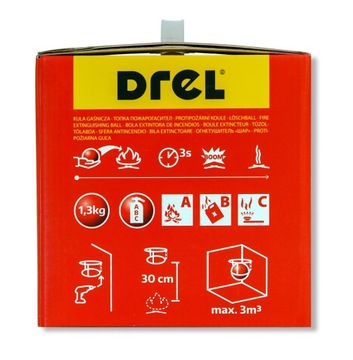 ДРЭЛ ШАРИКОВЫЙ ПОРОШКОВЫЙ ОГНЕТУШИТЕЛЬ ДОМАШНИЙ АВТОМАТИЧЕСКИЙ 1,3 кг