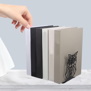 1 пара подсказок для книг. Металлическая подставка для книг. Декоративная сова.