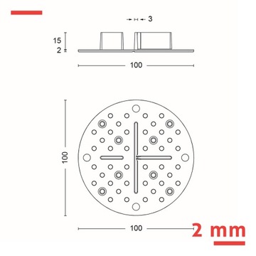 WSPORNIK 2mm z GUMY pod płyty TARASOWE kpl 50 szt