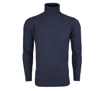 GOLF MĘSKI WEŁNIANY SWETER JEANSOWY! ROZ.L SW148