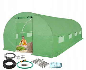 Tunel foliowy Szklarnia 3x6m GRUBE rurki 25mm + 34pkt system nawadniania