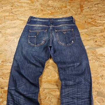 Spodnie Jeansowe AJ ARMANI JEANS Designerskie Denim Dżins 010 INDIGO 33