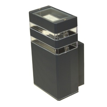 KINKIET ELEWACYJNY LAMPA LED ZEWNĘTRZNA ANTRACYT GU10 IP65 ŚCIENNA SANTA