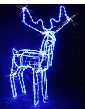 СВЕТОДИОДНЫЙ ОЛЕНЬ КАЧАЕТ ГОЛОВОЙ, БОЛЬШОЙ 3D + ВСПЫШКА
