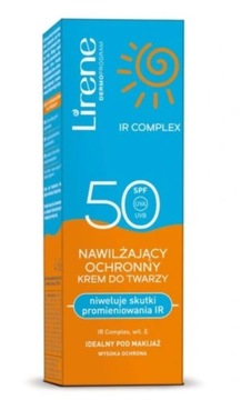 Lirene SUN Nawilżający ochronny krem do twarzy SPF 50, 40 ml