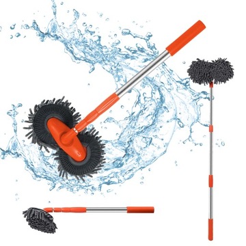 Mop Obrotowy z Miękką Głowicą Chenille do Mycia Samochodu i Domu