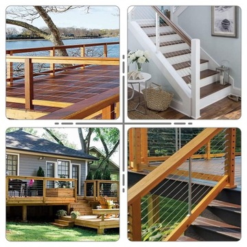 8 шт. DIY ДЕРЕВЯННЫЕ БАЛЯСЫ, ВИНТЫ ДЛЯ ПЕРИЛ, КОМПЛЕКТ БАЛЮСТРАДЫ ИЗ НЕРЖАВЕЮЩЕЙ СТАЛИ