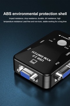 OULLX KVM-переключатель, VGA-разветвитель, кабель USB 2.0, коробка для USB-клавиатуры, мыши
