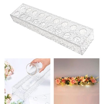 Прямоугольная ваза для цветов, растение 25смх10смх6,5см