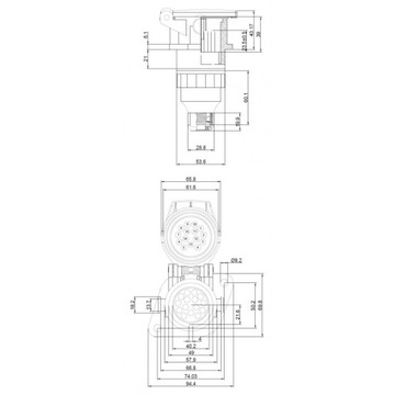 GNIAZDO WTYCZKA 24V 15 PINOWE ADR TIR NACZEPA