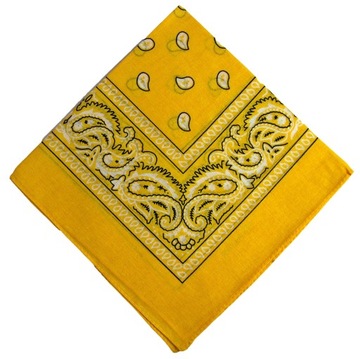 BANDAMKA BANDANA CHUSTKA CHUSTA BANDAMA -żółty