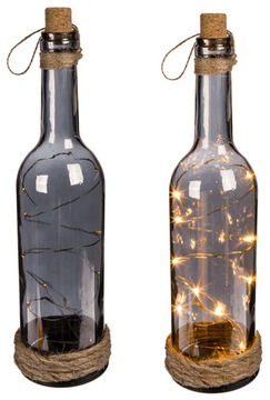 BUTELKA LED PRZYDYMIONE SZKŁO LAMPKA LAMPA Ozdoba