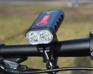 СВЕТОДИОДНАЯ ВЕЛОСИПЕДНАЯ ФАРА ПЕРЕДНЯЯ 1800LM МОЩНАЯ + ЗАДНЯЯ