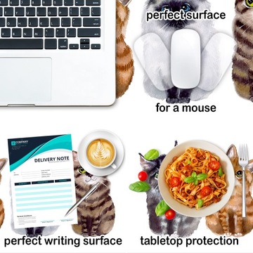 Защитный коврик на стол 120х60 Кошки Кошки пастель