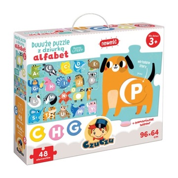 CZUCZU DUUUŻE PUZZLE Z DZIURKĄ ALFABET 3+