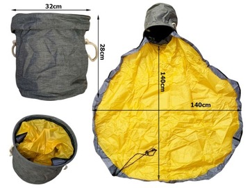 КОРЗИНА ДЛЯ ИГРУШЕК С КОВРИКОМ-ОРГАНИЗАТОРОМ КОНТЕЙНЕР ДЛЯ СУМКИ С РУЧКАМИ К КРЫШКЕ