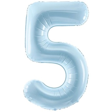 Повітряна кулька фольгована 5 світло-синій 72 см