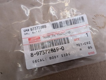 ZNAK NÁLEPKA D-MAX ISUZU 8973728690