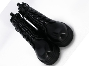 МОДНЫЕ БОТИНКИ TRAPERS БОТИНКИ, ДЕТСКИЕ БОТИНКИ ЧЕРНЫЕ ОКРАШЕННЫЕ, ДЛЯ ДЕВОЧКИ 31 ГОДА