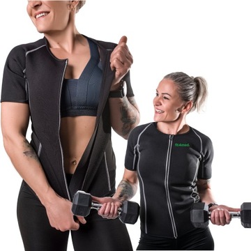 Koszulka damska neoprenowa odchudzająca treningowa do ćwiczeń fitness M/L