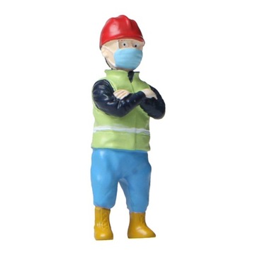 Miniaturowe figurki ludzi Pracownik logistyki z żywicy