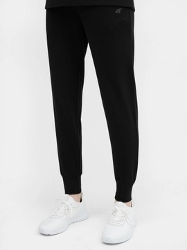 СПОРТИВНЫЕ БРЮКИ ЖЕНСКИЕ 4F, СПОРТИВНЫЕ ДЖОГГЕРЫ, КОМФОРТНЫЙ ХЛОПОК, ЧЕРНЫЕ, размер S