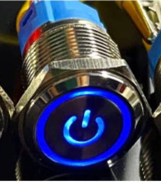 Przycisk wyłącznik 16mm podświetlany LED 5V 6V mo