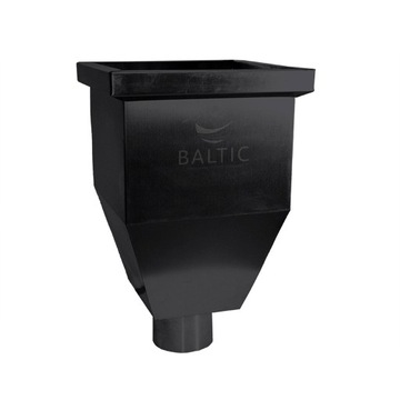 Kosz zbiornik ozdobny zlewowy typ Metzink CZARNY RAL 9005 fi 100 mm