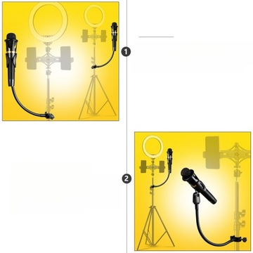 УНИВЕРСАЛЬНАЯ ТВОРЧЕСКАЯ МИКРОФОННАЯ СТОЙКА ТИП C С ЗАЖИМОМ