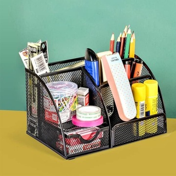 МЕТАЛЛИЧЕСКИЙ НАСТОЛЬНЫЙ ОРГАНАЙЗЕР ЯЩИК ДЛЯ ИНСТРУМЕНТОВ, 6 ОТДЕЛЕНИЙ С РАБОЧИМ ЯЩИКОМ