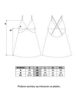 MORAJ Koszula Nocna Damska Satynowa Koronka - 2XL