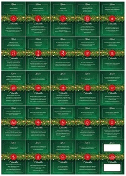 KALENDARZ ADWENTOWY ZADANIA + CIEKAWOSTKI DLA CAŁEJ RODZINY 30 KART