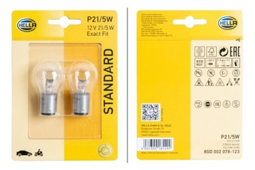 HELLA żarówka P21/5W 12V PODW.BLISTE blister 2 szt