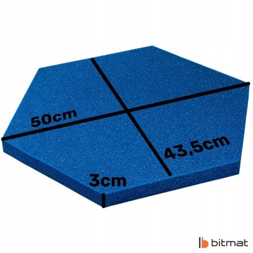 Шестигранная акустическая пена Звукоизоляция Синяя шестиугольная потолочная панель