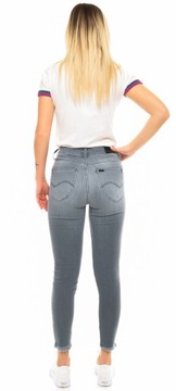 LEE spodnie GREY skinny SCARLETT HIGH W26 L31