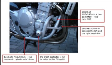 Кожух двигателя, защитные дуги SUZUKI GSF 650 2007-