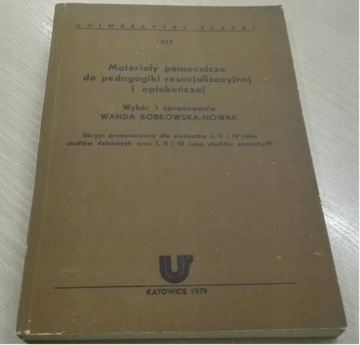Materiały pomocnicze do pedagogiki resocjalizacyjn