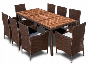 ЭСТЕВАН САДОВАЯ МЕБЕЛЬ 8 МЕСТ ТЕХНОРОТАТАН AKACJA