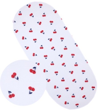 PRZEŚCIERADŁO DO WÓZKA GONDOLI KOSZA MOJŻESZA MUŚLINOWE - WISIENKI