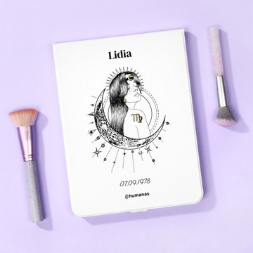 LED косметическое зеркало для макияжа с НАПЕЧАТАННЫМ ПОДАРКОМ для ЗОДИАКАРИЯ