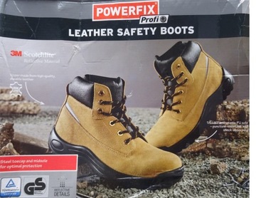 Buty ochronne ze stalowymi noskami Powerfix Profi S3 skóra