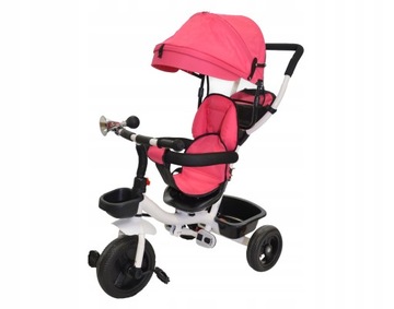 TRIKE BIKE 6in1 WALKER ВРАЩАЮЩИЕСЯ РЕМНИ БЕЗОПАСНОСТИ РОЗОВЫЕ