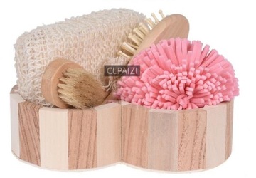 Подарочная корзина, набор мочалок для СПА, массажный подарок - 4 предмета