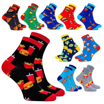 10x KOLOROWE SKARPETY DAMSKIE CIEPŁE DŁUGIE