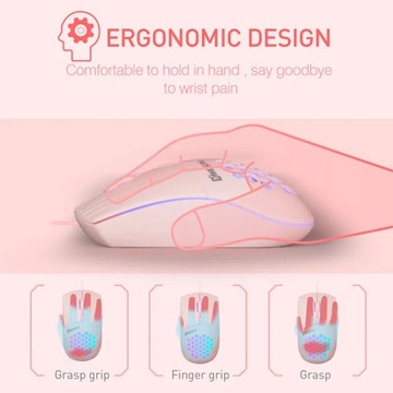 Проводная мышь с сотовой RGB-подсветкой и разрешением 1600 точек на дюйм