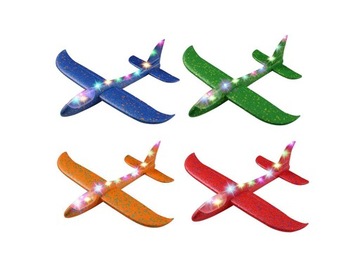 САМОЛЕТ ИЗ ПЕНОСТРОЕНИЯ 47 СМ МОДЕЛЬ САМОЛЕТА С СВЕТЯЩИМСЯ СВЕТОДИОДНЫМ ПЛАНЕРОМ