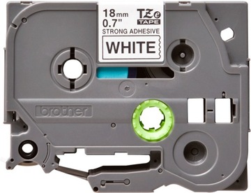 Taśma Brother TZeS241 18mm biała MOCNY KLEJ PTE550