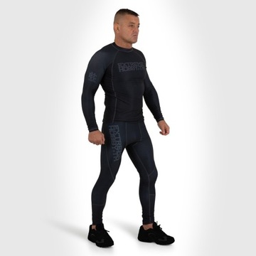 Rashguard Męski z długim rekawem czarny TRACE 2XL